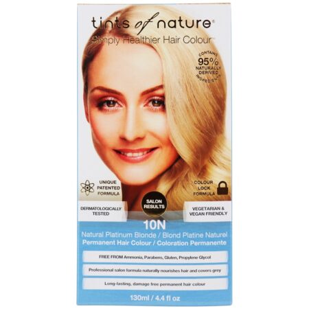 Condicionamento Permanente Cabelo Cor 10n Natural Platina Loira - 4.4 fl. oz. Tints Of Nature