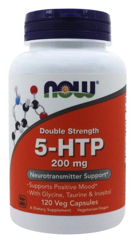 5-HTP Potência Dupla Suporte Neurotransmissor 200 mg. - Cápsulas vegetarianas 120 NOW Foods