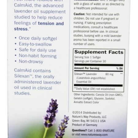 Ajuda calma 80 mg. - 30 Softgels Nature's Way - Imagem 2