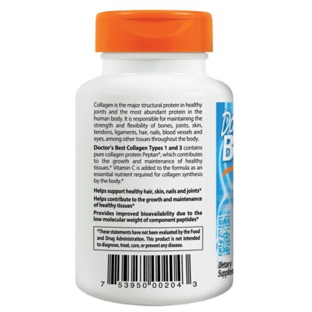 Tipos de colágeno 1 e 3 1000 mg . - 180 Tablets Doctor's Best - Image 3