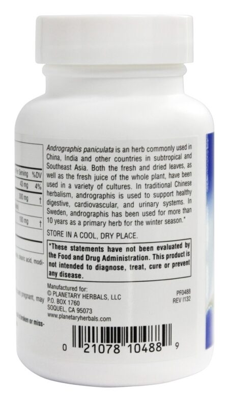 Andrographis Completo Spectrum 400 mg. - 120 Tablets Planetary Herbals - Image 3