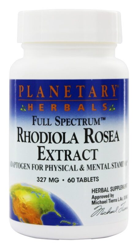 Extrato de Rhodiola Rosea Completo Spectrum 327 mg. - 60 Tablets Planetary Herbals