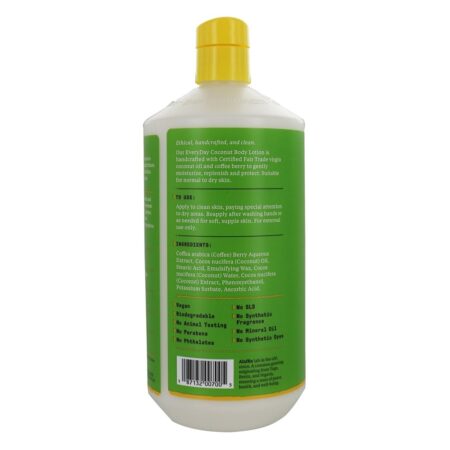 Todos os dias coco hidratante corporal loção puramente aroma de coco - 32 fl. oz. Alaffia - Image 2