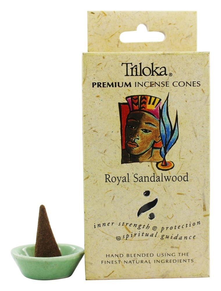 Cones de Incenso Premium Royal Sandalwood - 14 Cone (s) Triloka