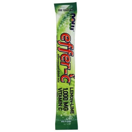 Effer-C Effervescent Drink Mix Limão-Lima - 30 Pacotes (s) NOW Foods - Imagem 2