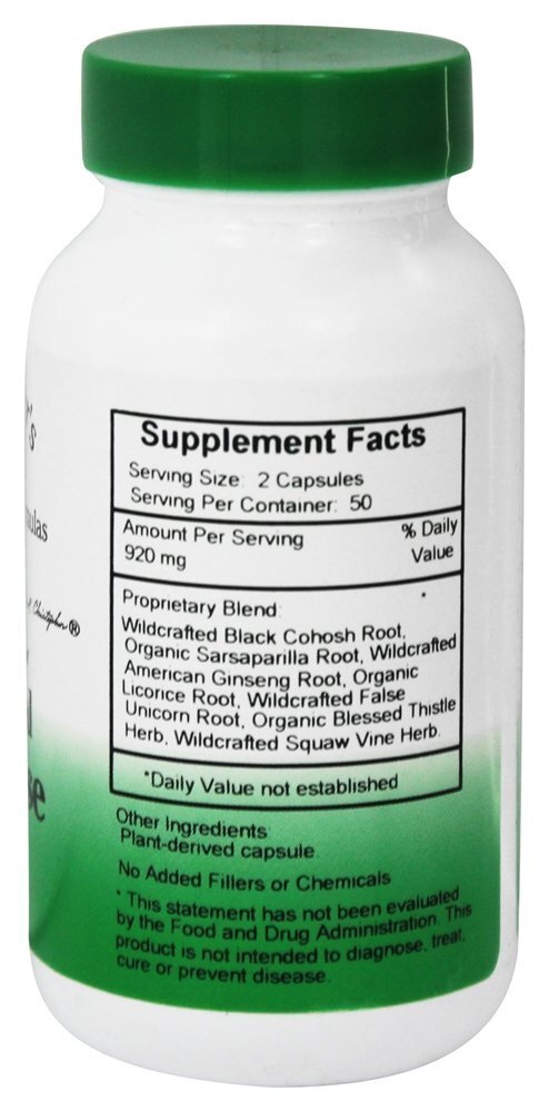 Fórmula de Changease Hormonal 450 mg. - Cápsulas vegetarianas 100 Dr. Christopher's Original Formulas - Imagem 2