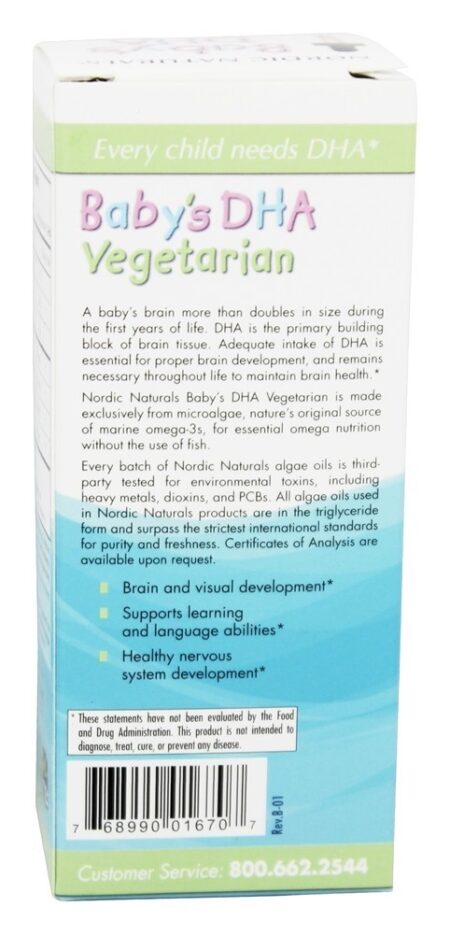 DHA Vegetariano Líquido Para Bebês - 1 fl. oz. Nordic Naturals - Image 3