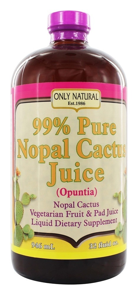 99 % Pure Suco de Cacto Nopal (Opuntia) - 32 fl. oz. Only Natural