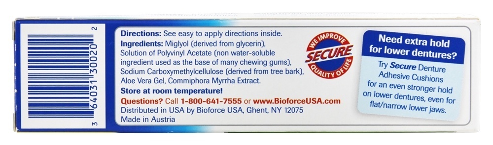 Adesivo impermeável sensível à dentadura - 1.4 oz. Secure - Imagem 2