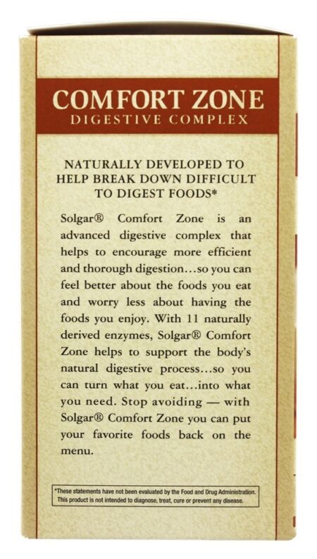 Comfort Zone Complexo Digestivo - Cápsulas vegetarianas 90 Solgar - Image 3