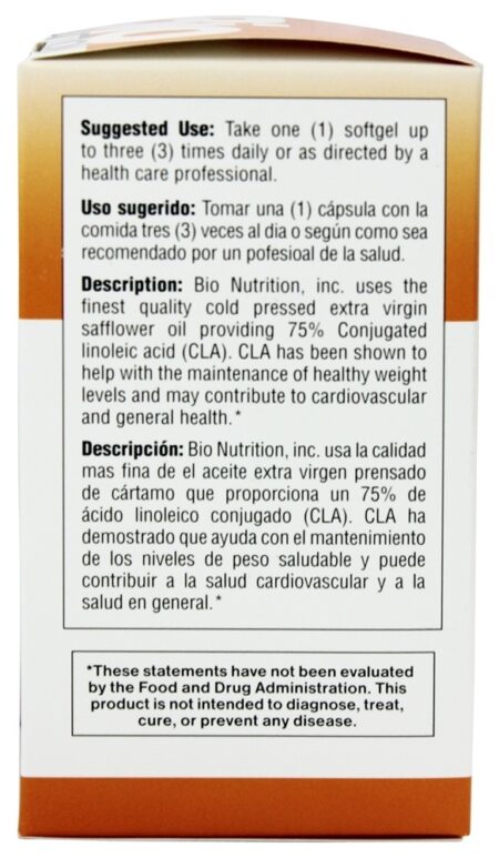 Óleo de cártamo 1000 mg. - 90 Softgels Bio Nutrition - Image 3