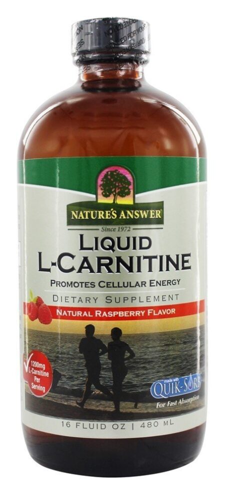 Sabor de Framboesa Natural Liquid L-Carnitina - 16 fl. oz. Nature's Answer