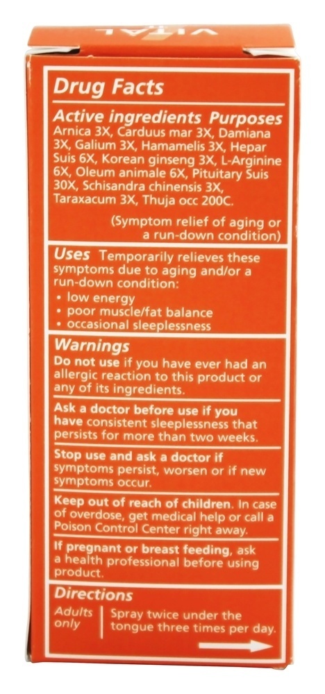 Hormônio Vital II Livre com Extrato de Ginseng Spray Oral Homeopático - 1 fl. oz. Liddell Laboratories - Imagem 2