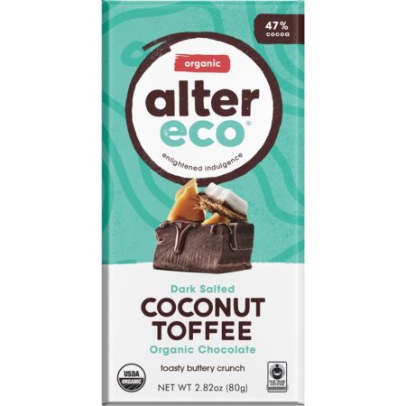 Chocolate Orgânico 47 % Cacau Caramelo De Coco Escuro - 2.82 oz. Alter Eco