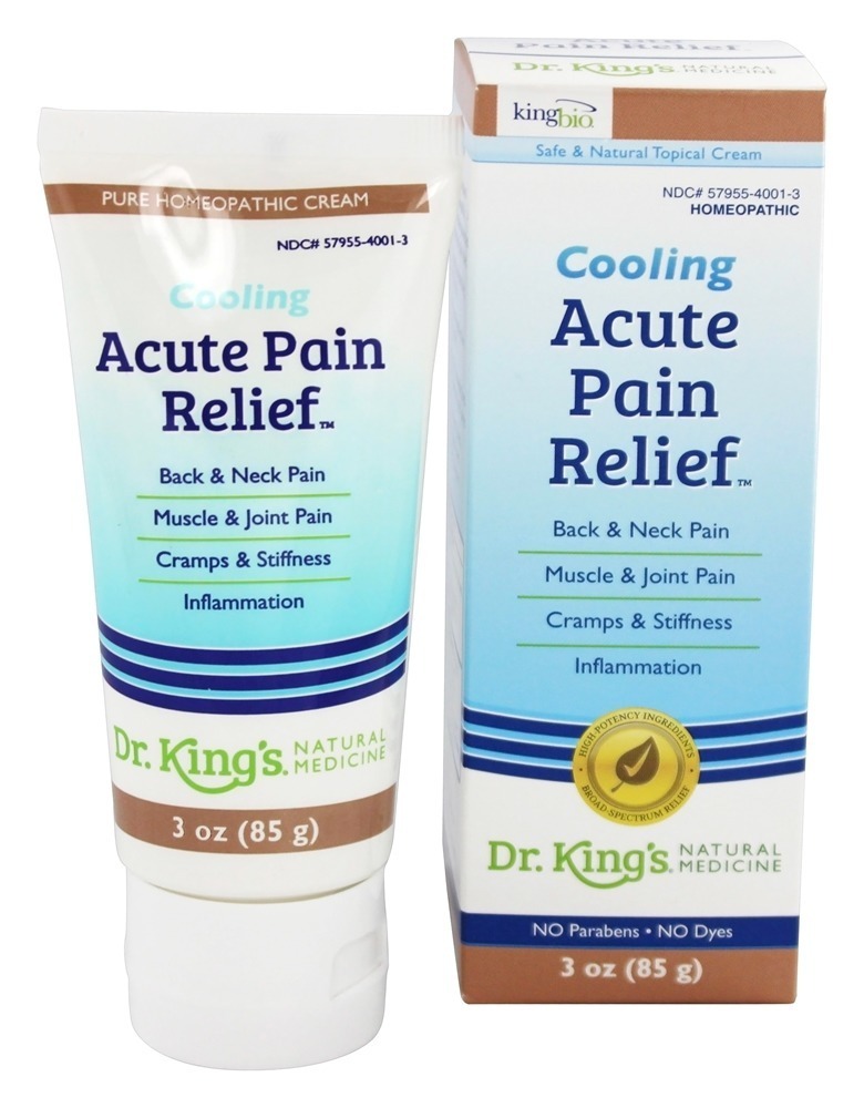 Creme Homeopático de Alívio da Dor Aguda - 3 oz. King Bio