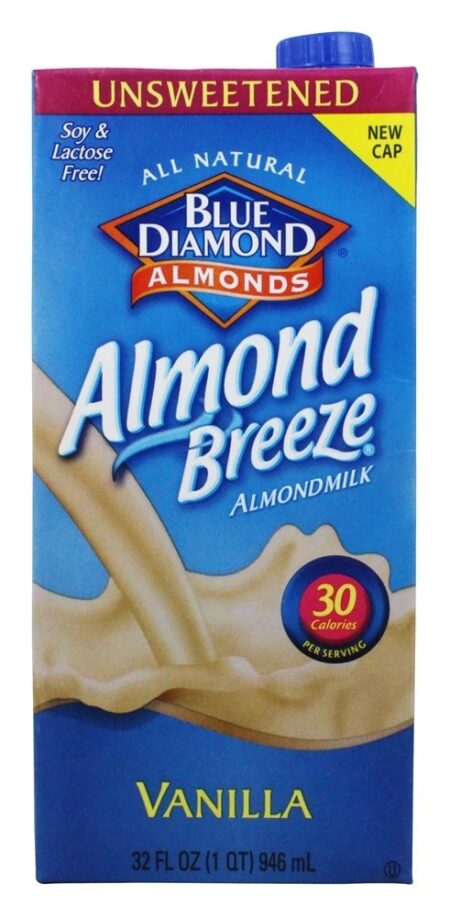 Amêndoa Breeze Amêndoa Leite Baunilha Não Adocicada - 32 fl. oz. Blue Diamond Growers