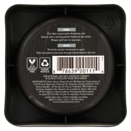 Creme De Fibra Sem Fragrância - 2.65 oz. Every Man Jack - Imagem 2