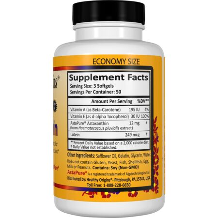 Astaxantina 4 mg. - 150 Softgels Healthy Origins - Image 2