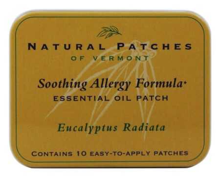 Remendos calmantes do corpo do óleo essencial da fórmula da alergia de Eucalyptus Radiata - 10 Patch (s) Natural Patches of Vermont