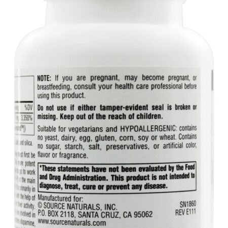 Coenzima B6 100 mg. - 60 Tablets Source Naturals - Imagem 3