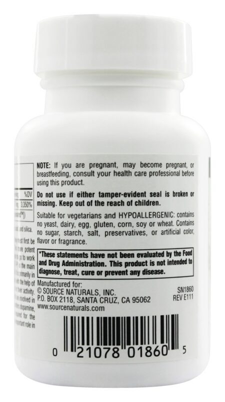 Coenzima B6 100 mg. - 60 Tablets Source Naturals - Image 3