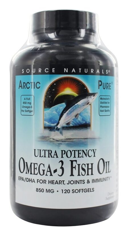 ArcticPure Omega-3 de Óleo de Peixe 850 mg. - 120 Softgels Source Naturals