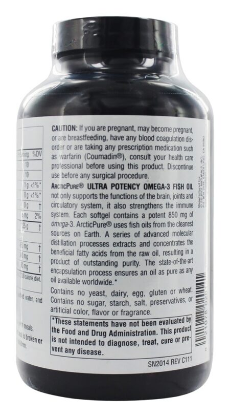 ArcticPure Omega-3 de Óleo de Peixe 850 mg. - 120 Softgels Source Naturals - Image 3