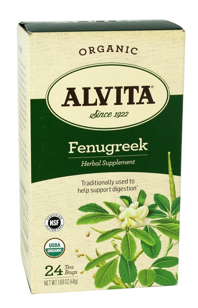 Chá de Feno-grego Orgânico - 24 Saquinhos de Chá Alvita