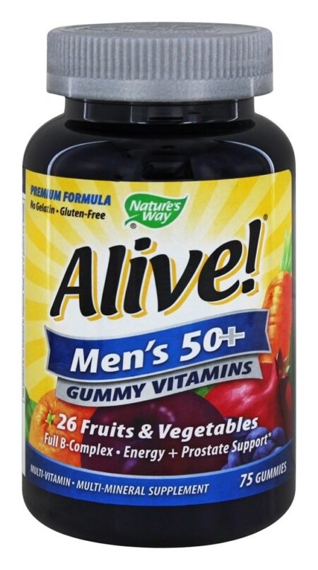 Alive Men's 50 + Vitaminas Gummy - 75 Gummies Nature's Way