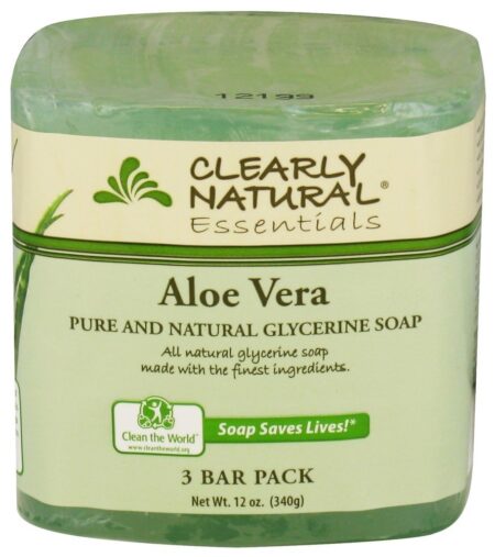 Sabonete de Glicerina Aloe Vera - Pacote 3 Clearly Natural