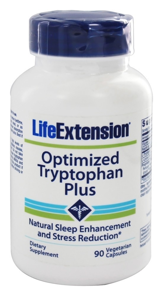 Triptofano Plus Otimizado - Cápsulas vegetarianas 90 Life Extension