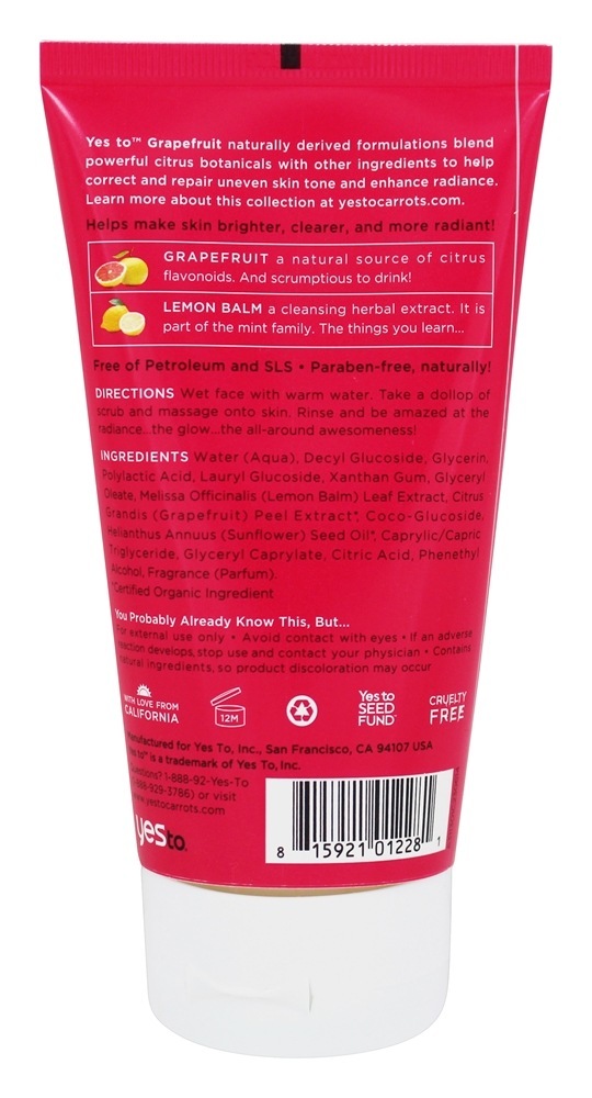 Toranja Corrigir & Reparar Diário Facial Esfregar - 4 fl. oz. Yes To - Imagem 2