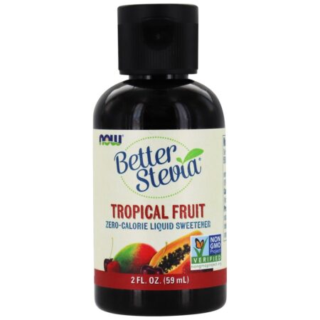 Adoçante Líquido BetterStevia Frutas Tropicais - 2 fl. oz. NOW Foods