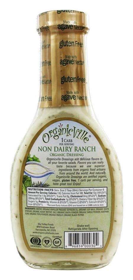 Rancho orgânico de molho para salada - 8 fl. oz. Organicville - Image 2