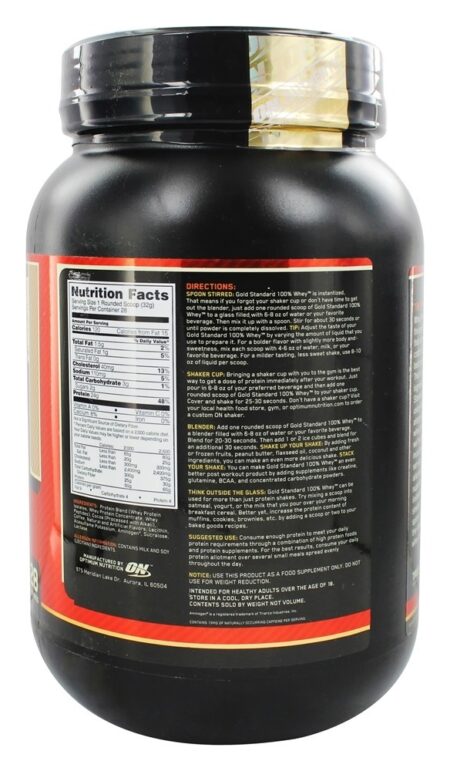 100% Whey Protein Isolado Gold Standard Sabor Mocha Cappuccino - 2 lbs. Optimum Nutrition - Image 2