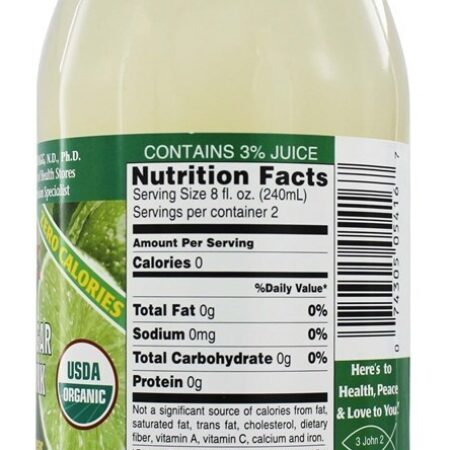 Vinagre De Maçã Orgânica Toda A Bebida Natural Limeade - 16 fl. oz. Bragg - Imagem 2