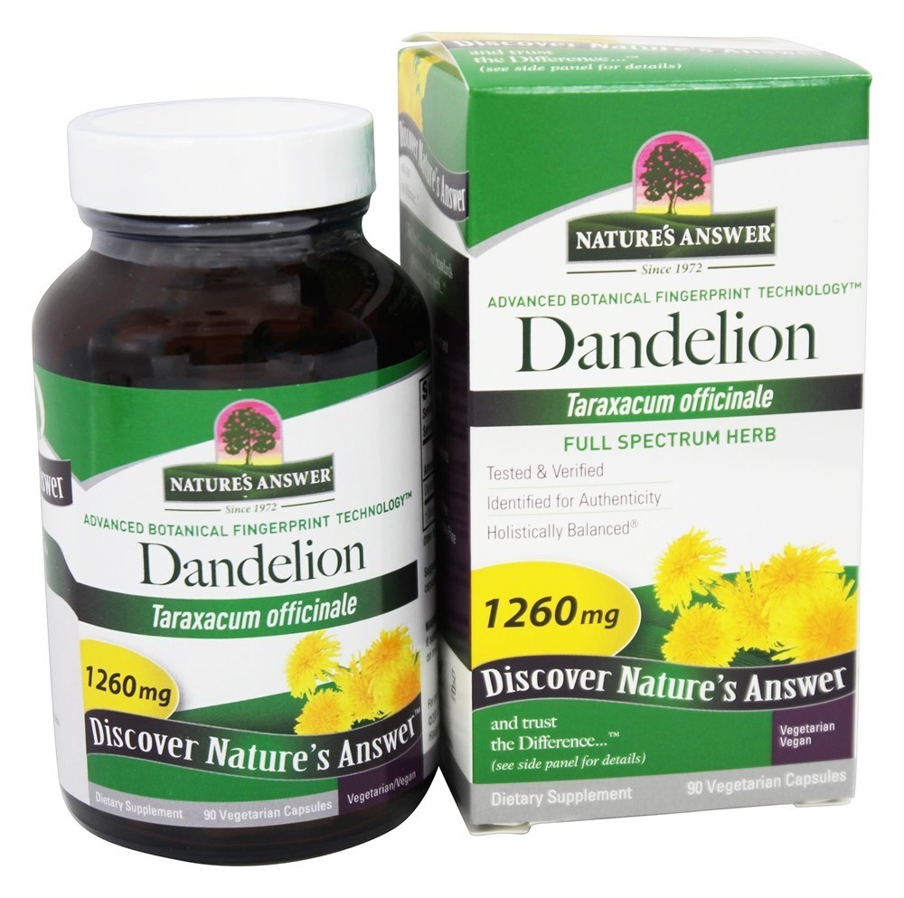 Dandelion Raiz único Erva Extrair - Cápsulas vegetarianas 90 Nature's Answer
