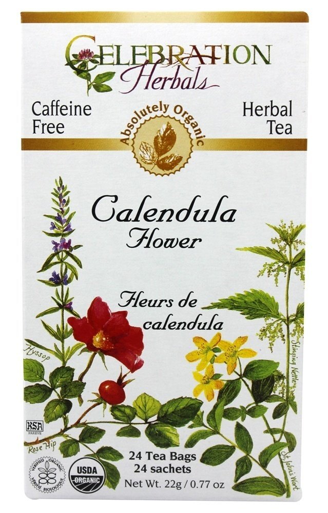 Chá de Ervas Aromáticas de Calendula sem cafeína - 24 Saquinhos de Chá Celebration Herbals