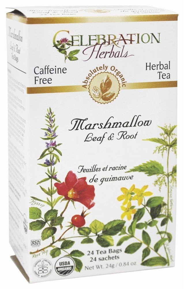 Folha de Marshmallow livre de cafeína orgânica & raiz de chá de ervas - 24 Saquinhos de Chá Celebration Herbals