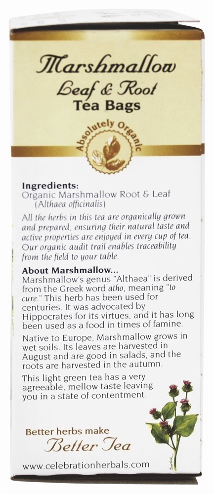 Folha de Marshmallow livre de cafeína orgânica & raiz de chá de ervas - 24 Saquinhos de Chá Celebration Herbals - Imagem 2