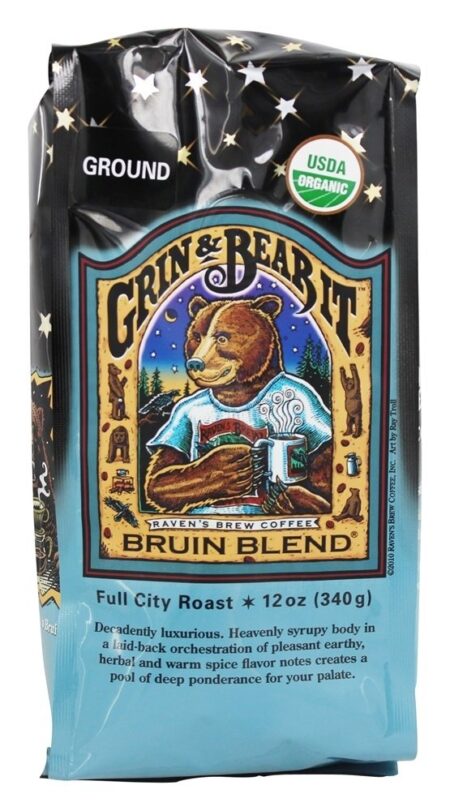 Bruin Blend Café Moído Orgânico - 12 oz. Raven's Brew Coffee