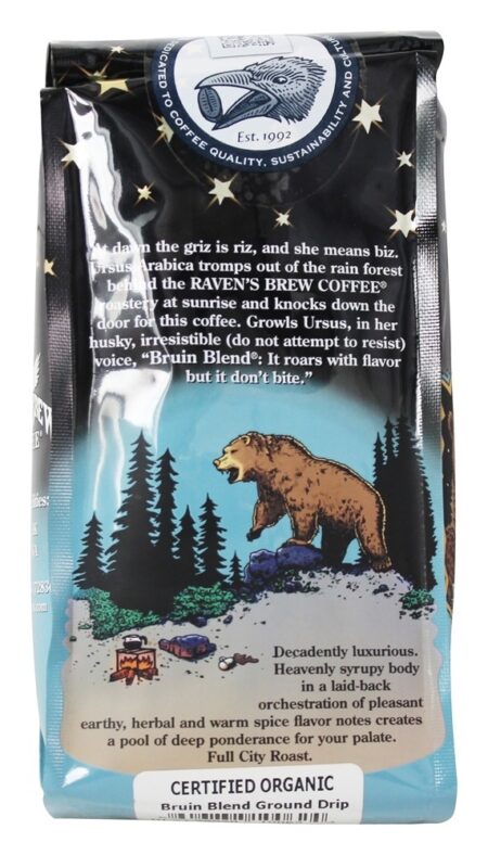 Bruin Blend Café Moído Orgânico - 12 oz. Raven's Brew Coffee - Image 2