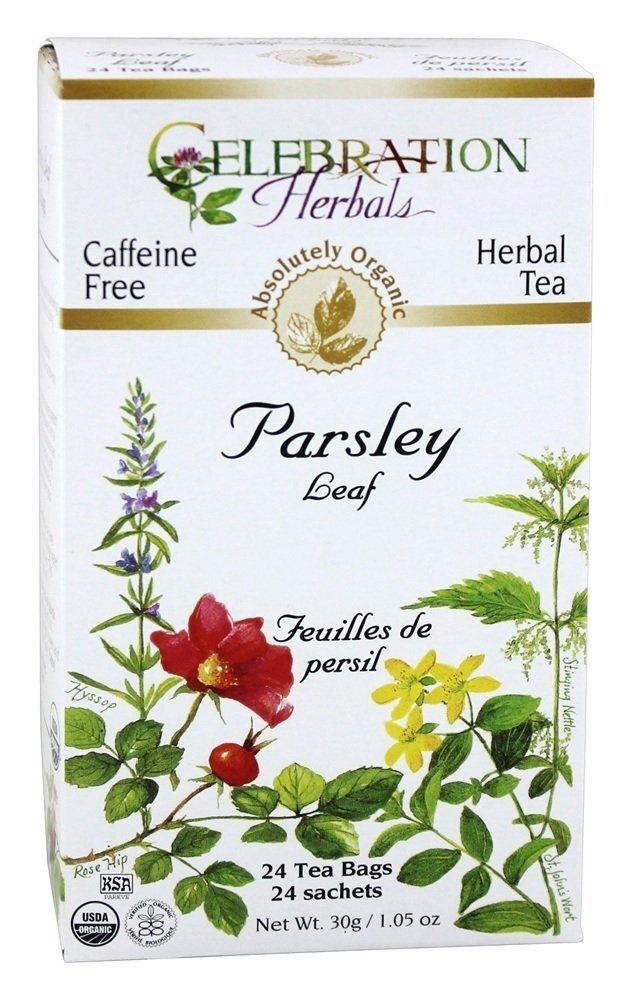 Chá de Ervas com Folha de Salsa Livre de Cafeína Orgânica - 24 Saquinhos de Chá Celebration Herbals