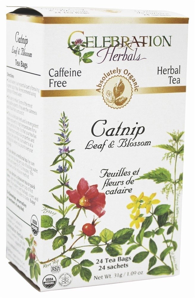 Folha de erva-cidreira livre de cafeína orgânica & chá de ervas de flor - 24 Saquinhos de Chá Celebration Herbals