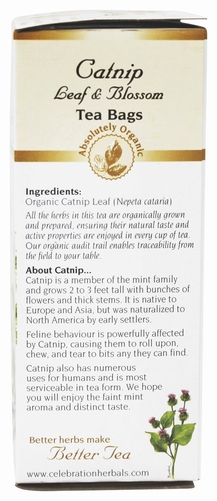Folha de erva-cidreira livre de cafeína orgânica & chá de ervas de flor - 24 Saquinhos de Chá Celebration Herbals - Imagem 2