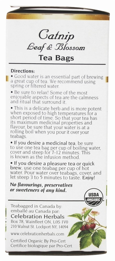 Folha de erva-cidreira livre de cafeína orgânica & chá de ervas de flor - 24 Saquinhos de Chá Celebration Herbals - Imagem 3
