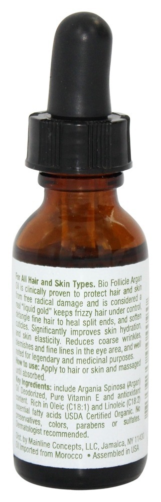 Sistema de suporte para cabelos Vegan 100 % Pure Óleo de Argan Desodorizado - 1 fl. oz. Bio Follicle - Imagem 2