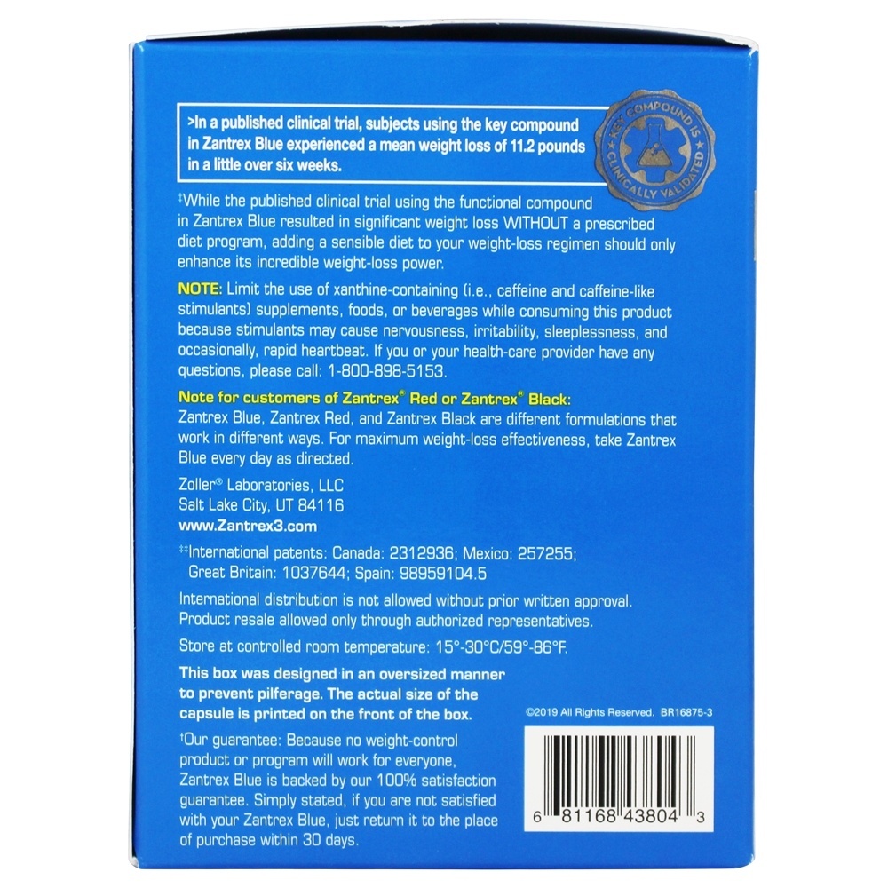 Zantrex Perda de peso azul - Cápsulas 120 Zantrex - Imagem 4