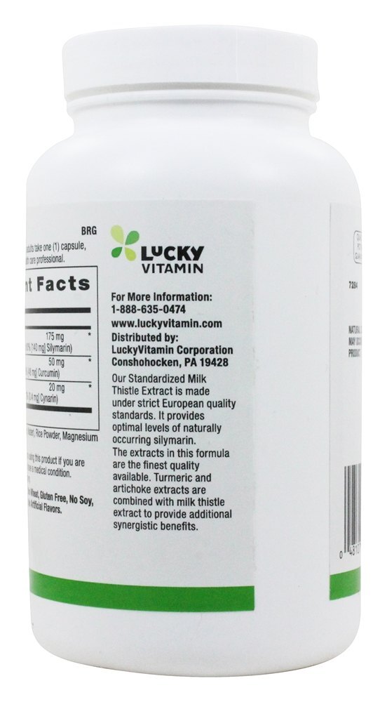 Extrato de Cardo de Leite 175 mg. - Cápsulas 240 LuckyHerbs - Imagem 3