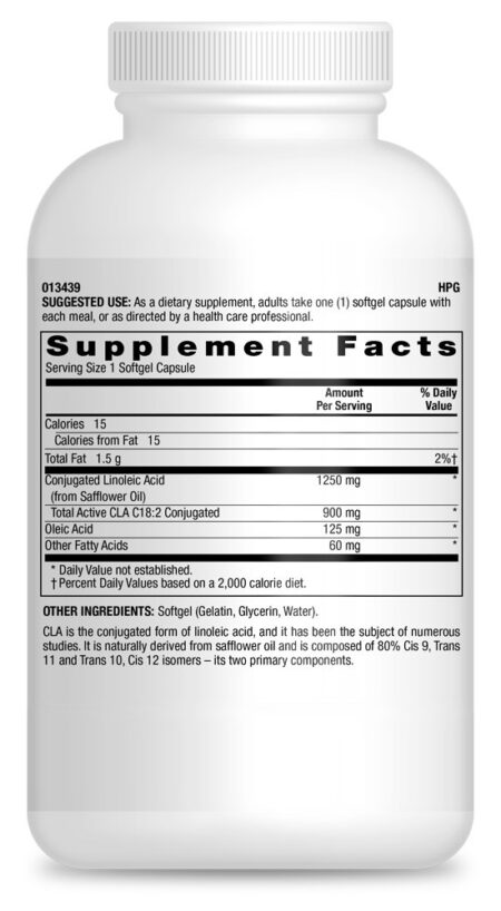 CLA 1250 mg. - 180 Softgels LuckyFit - Image 2